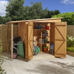 GoodHome Clapperton 8x6 Pent Dip Treated Shiplap Shed With Floor -Hozelock Shop goodhome clapperton 8x6 pent dip treated shiplap shed with floor5059340270173 06i