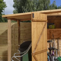 GoodHome Clapperton 8x6 Pent Dip Treated Shiplap Shed With Floor -Hozelock Shop goodhome clapperton 8x6 pent dip treated shiplap shed with floor5059340270173 08i