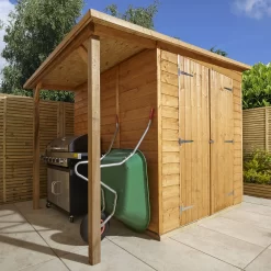 GoodHome Clapperton 8x6 Pent Dip Treated Shiplap Shed With Floor -Hozelock Shop goodhome clapperton 8x6 pent dip treated shiplap shed with floor5059340270173 09i