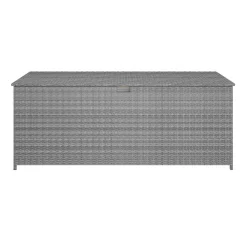 GoodHome Hamilton Steeple Grey Rattan Effect Storage Box (W) 180cm X (D) 65cm -Hozelock Shop goodhome hamilton steeple grey rattan effect storage box w 180cm x d 65cm5059340677415 02c 1
