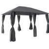 GoodHome Shamal Steel Grey Rectangular Gazebo, (W)2.96m (D)3.96m - Assembly Required -Hozelock Shop goodhome shamal steel grey rectangular gazebo w 2 96m d 3 96m assembly required5059340125466 01c