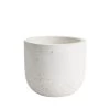 GoodHome White Speckled Circular Plant Pot (Dia)16.2cm