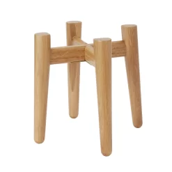 GoodHome Wood Pot Stand