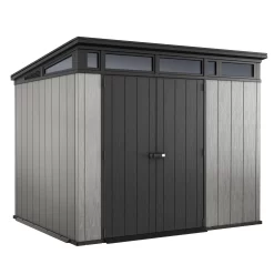 Keter Artisan 9x7 Ft Pent Tongue & Groove Grey Plastic Shed With Floor -Hozelock Shop keter artisan 9x7 ft pent tongue groove grey plastic shed with floor7290106933996 01c bq 1