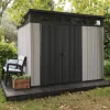 Keter Artisan 9x7 Ft Pent Tongue & Groove Grey Plastic Shed With Floor -Hozelock Shop keter artisan 9x7 ft pent tongue groove grey plastic shed with floor7290106933996 01i bq 1