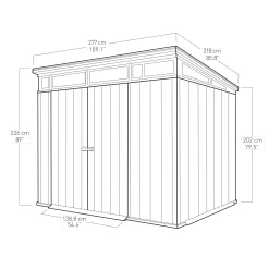 Keter Artisan 9x7 Ft Pent Tongue & Groove Grey Plastic Shed With Floor -Hozelock Shop keter artisan 9x7 ft pent tongue groove grey plastic shed with floor7290106933996 01t bq 1