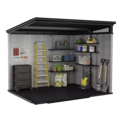 Keter Artisan 9x7 Ft Pent Tongue & Groove Grey Plastic Shed With Floor -Hozelock Shop keter artisan 9x7 ft pent tongue groove grey plastic shed with floor7290106933996 04t bq