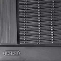 Keter Borneo Rattan Effect Plastic Garden Storage Box -Hozelock Shop keter borneo rattan effect plastic garden storage box7290103669065 03bq