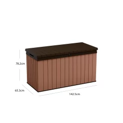 Keter Darwin Wood Effect 5x2 Garden Storage Bench Box 570L -Hozelock Shop keter darwin wood effect 5x2 garden storage bench box 570l7290112636263 01t bq