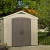 Keter Factor 8x6 Apex Beige Plastic Shed With Floor