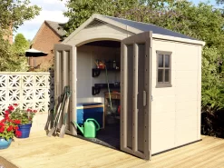 Keter Factor 8x6 Apex Beige Plastic Shed With Floor 5 Keter Factor 8x6 Apex Beige Plastic Shed With Floor -Hozelock Shop keter factor 8x6 apex beige plastic shed with floor7290103664947 04bq