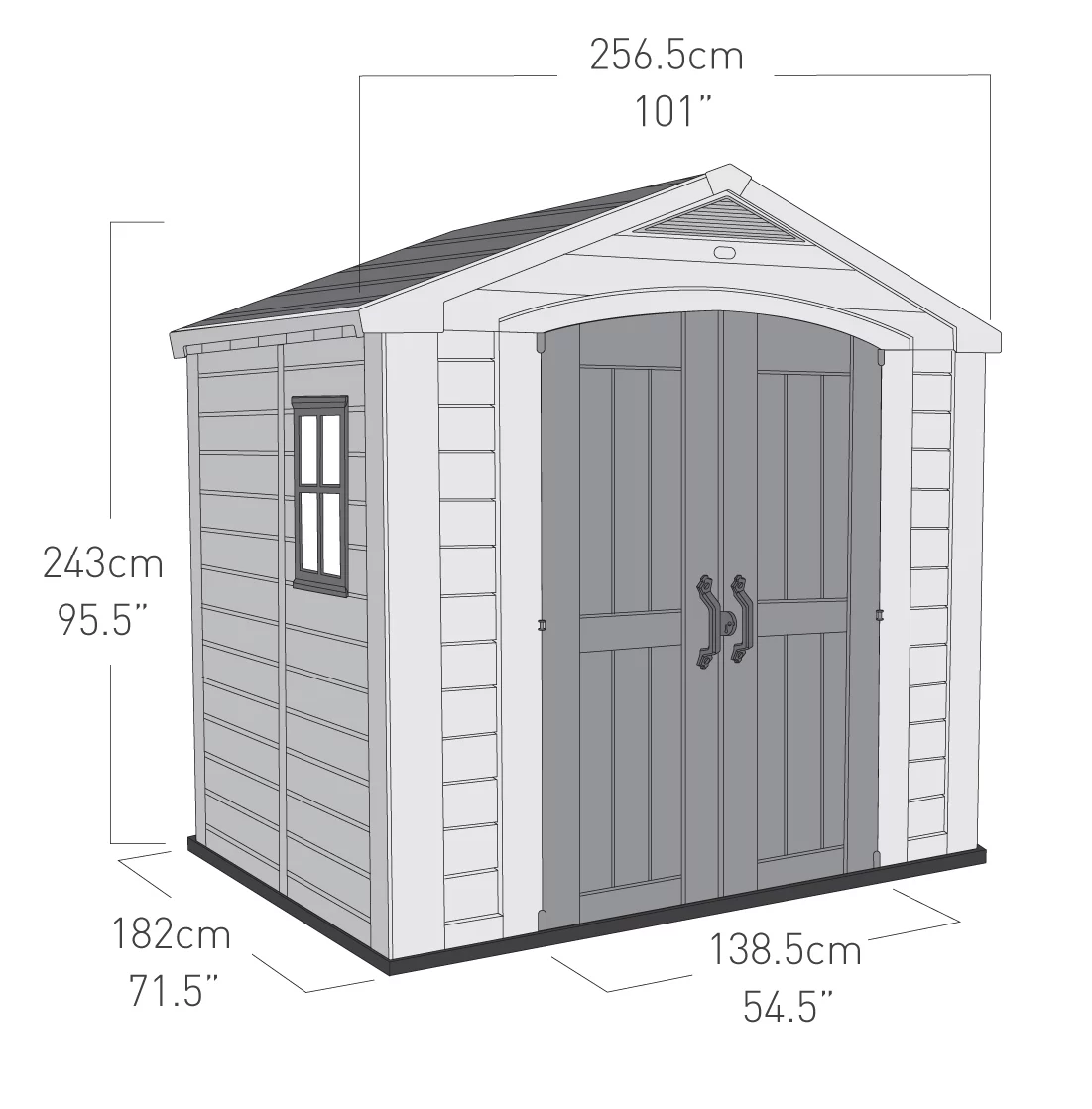 Keter Factor 8x6 Apex Beige Plastic Shed with floor Keter Factor 8x6 Apex Beige Plastic Shed With Floor -Hozelock Shop keter factor 8x6 apex beige plastic shed with floor7290103664947 18bq