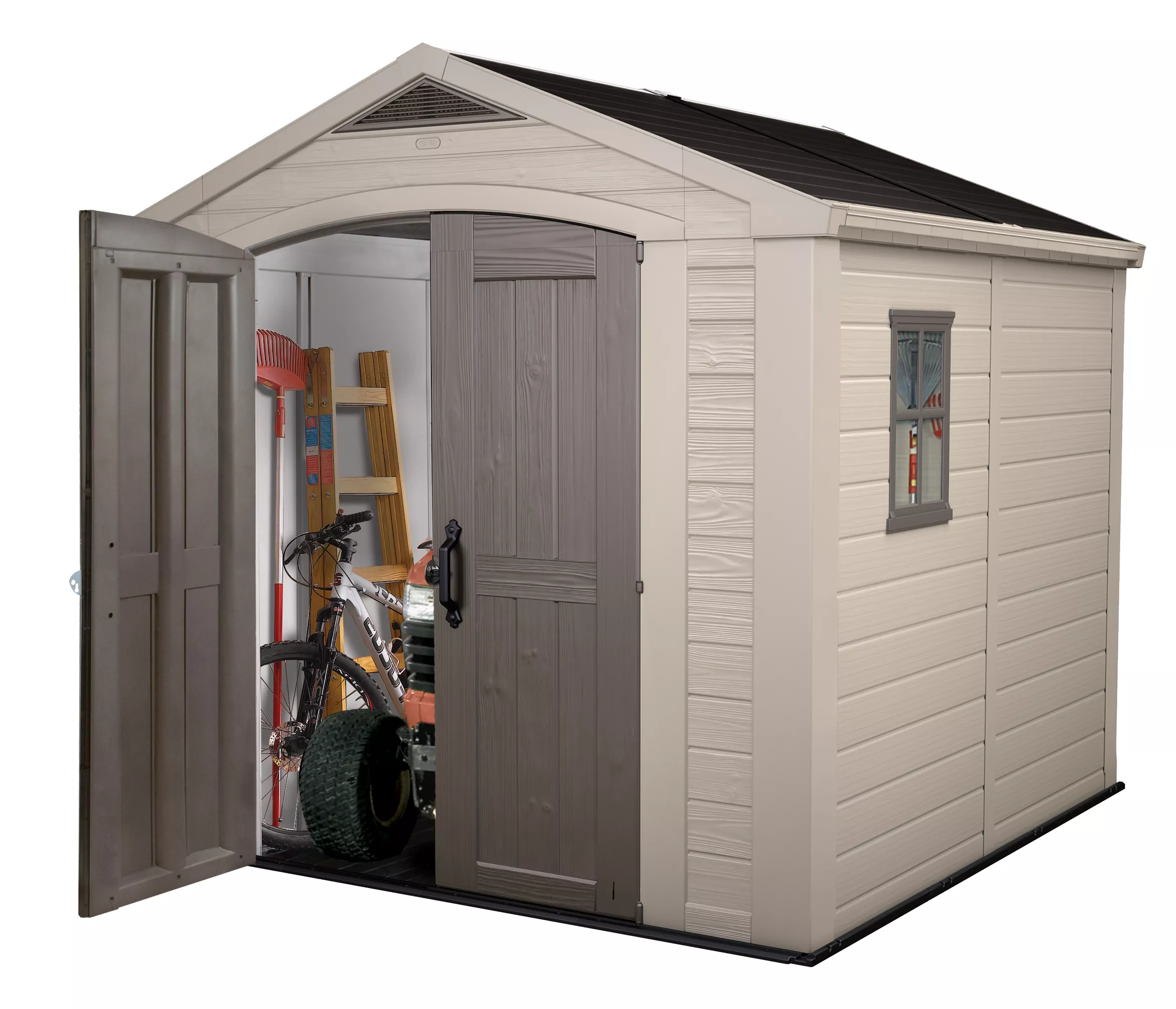 Keter Factor 8x8 Apex Beige Plastic Shed with floor Keter Factor 8x8 Apex Beige Plastic Shed With Floor -Hozelock Shop keter factor 8x8 apex beige plastic shed with floor7290103664954 22c