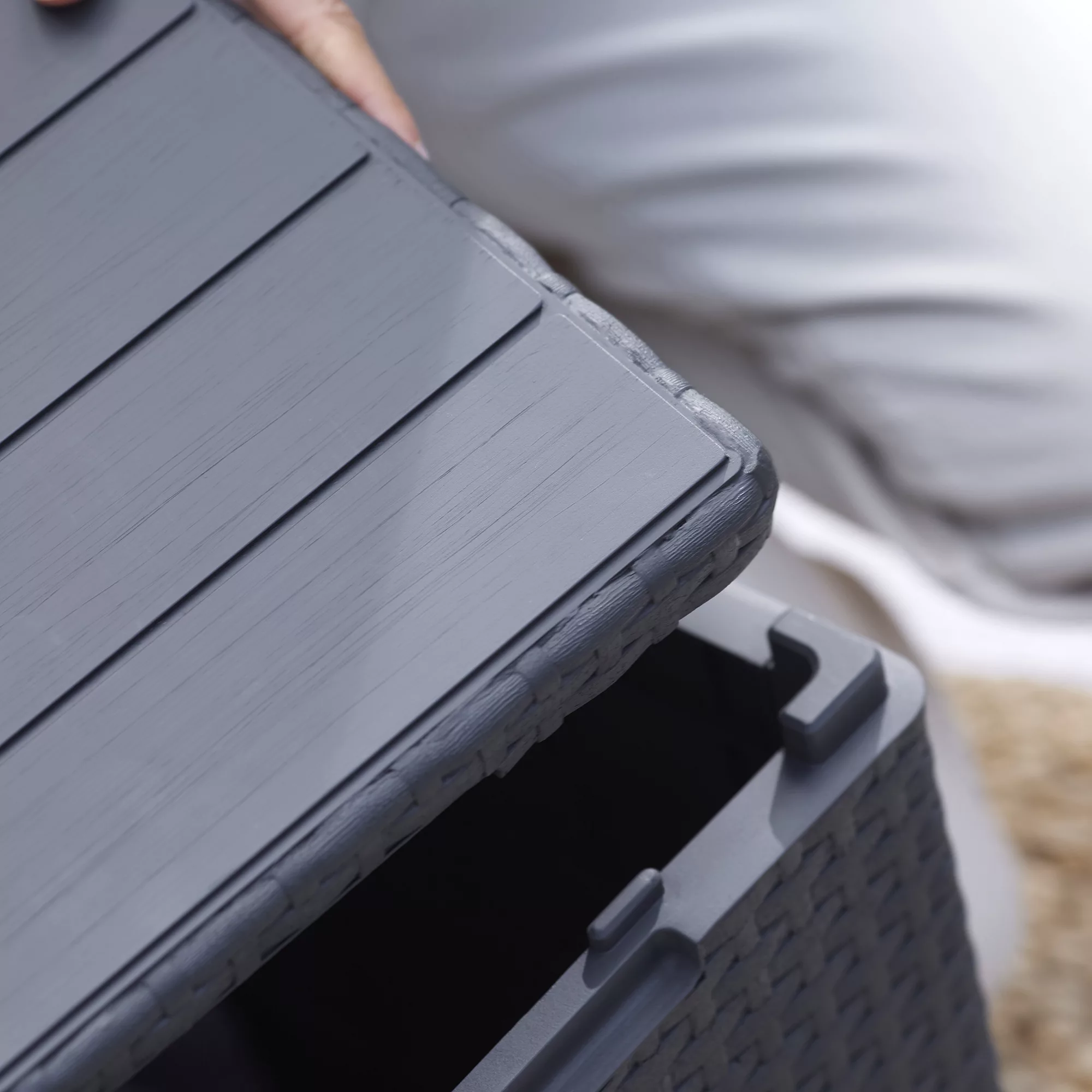 Keter Graphite 38.1L Small Plastic Storage box & Lid Keter Graphite 38.1L Small Plastic Storage Box & Lid -Hozelock Shop keter graphite 38 1l small plastic storage box lid8711245155517 37c