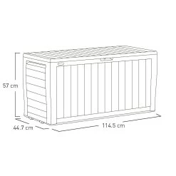 Keter Marvel Plus Grey Plastic 4x1 Garden Storage Box 270L -Hozelock Shop keter marvel plus grey plastic 4x1 garden storage box 270l7290112637802 01t