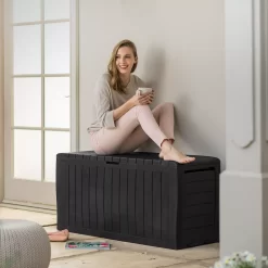 Keter Marvel Plus Grey Plastic 4x1 Garden Storage Box 270L -Hozelock Shop keter marvel plus grey plastic 4x1 garden storage box 270l7290112637802 04i