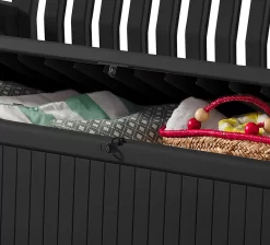 Keter Patio Wood Effect Garden Storage Bench Box - Partial Assembly Required 227L -Hozelock Shop keter patio wood effect garden storage bench box partial assembly required 227l7290112634825 38c bq