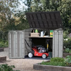 Keter Store It Out Max Wood Effect Garden Storage 1200L -Hozelock Shop keter store it out max wood effect garden storage 1200l3253929001413 01i