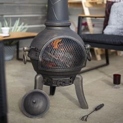 La Hacienda Cuba Cast Iron & Steel Chiminea -Hozelock Shop la hacienda cuba cast iron steel chiminea5055025560270 02i bq
