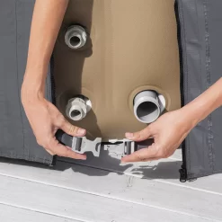 Lay-Z-Spa Grey Circular Hot Tub Cover (D) 1960mm X (H )710mm -Hozelock Shop lay z spa grey circular hot tub cover d 1960mm x h 710mm6941607321270 36c