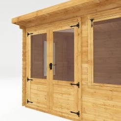 Mercia 10x8 Pent Tongue & Groove Cabin With Double Door -Hozelock Shop mercia 10x8 pent tongue groove cabin with double door5029442002446 37c bq