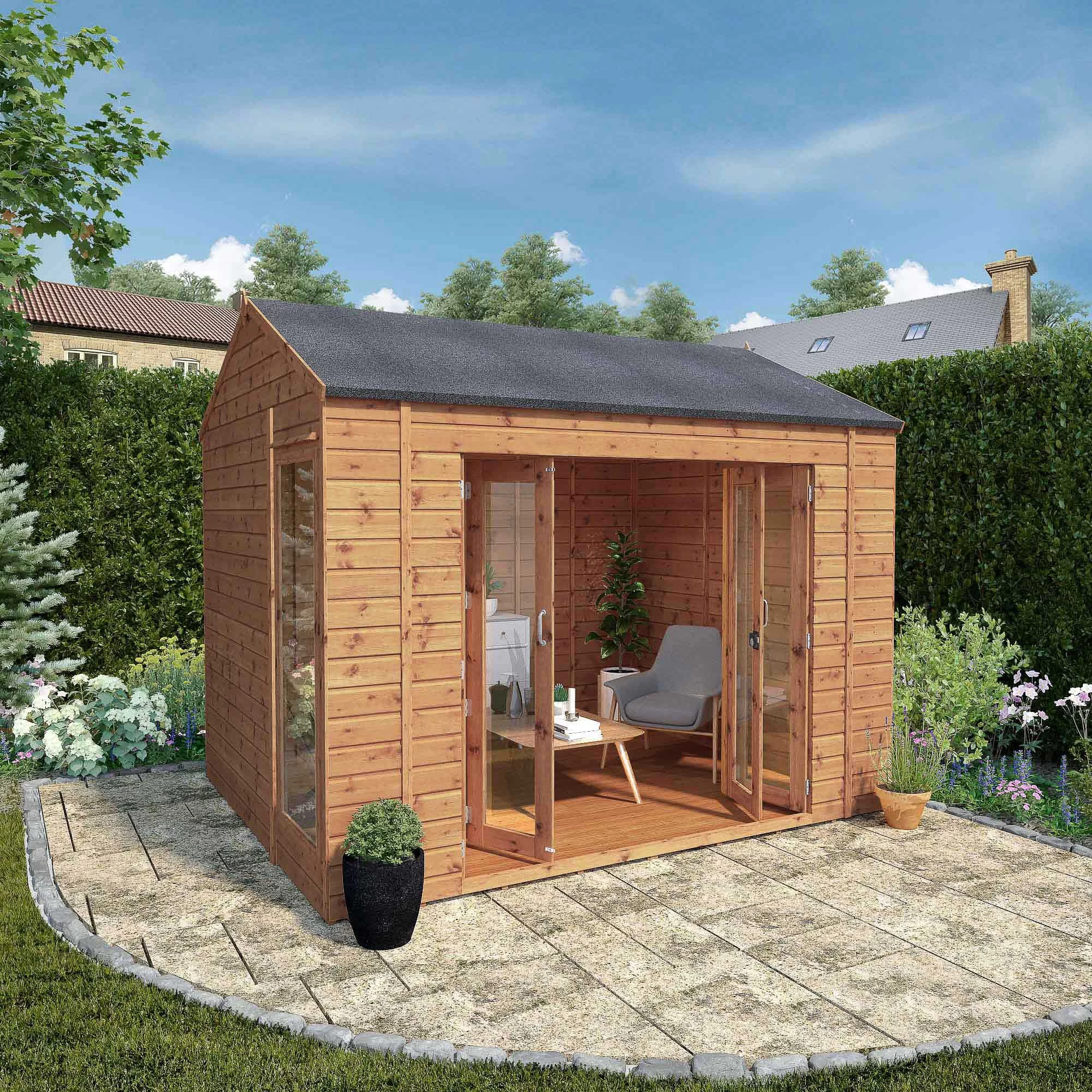 Mercia 10x8 Reverse apex Tongue & groove Summer house with Bi-fold door Mercia 10x8 Reverse Apex Tongue & Groove Summer House With Bi-fold Door -Hozelock Shop mercia 10x8 reverse apex tongue groove summer house with bi fold door5029442089737 01c bq