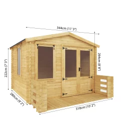 Mercia 11x12 Apex Tongue & Groove Cabin With Double Door -Hozelock Shop mercia 11x12 apex tongue groove cabin with double door5029442078687 01t bq