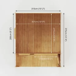 Mercia 11x12 Apex Tongue & Groove Cabin With Double Door -Hozelock Shop mercia 11x12 apex tongue groove cabin with double door5029442078687 02t bq