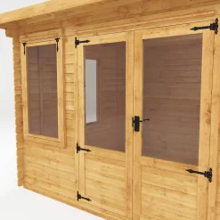 Mercia 13x10 Pent Tongue & Groove Cabin With Double Door -Hozelock Shop mercia 13x10 pent tongue groove cabin with double door5029442002453 37c bq