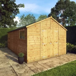 Mercia 18x10 Apex Shiplap Workshop With Double Door -Hozelock Shop mercia 18x10 apex shiplap workshop with double door5029442006291 01i bq