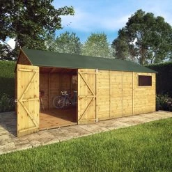 Mercia 18x10 Apex Shiplap Workshop With Double Door -Hozelock Shop mercia 18x10 apex shiplap workshop with double door5029442006291 02i bq