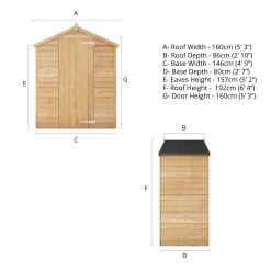 Mercia 5x3 Ft Apex Overlap Wooden Shed With Floor -Hozelock Shop mercia 5x3 ft apex overlap wooden shed with floor5029442090269 01t