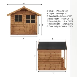 Mercia 5x5 Poppy European Softwood Playhouse Assembly Required -Hozelock Shop mercia 5x5 poppy european softwood playhouse assembly required5029442076362 02t