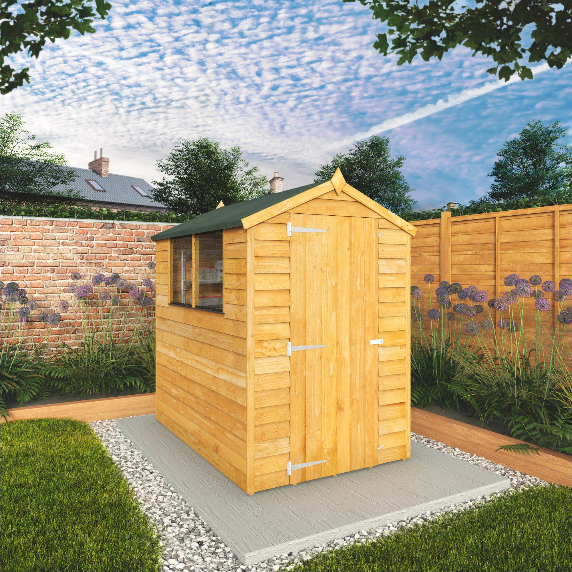 Mercia 6x4 ft Apex Overlap Wooden 2 windows Shed with floor Mercia 6x4 Ft Apex Overlap Wooden 2 Windows Shed With Floor -Hozelock Shop mercia 6x4 ft apex overlap wooden 2 windows shed with floor5029442075099 01i