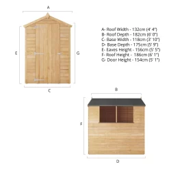 Mercia 6x4 Ft Apex Overlap Wooden 2 Windows Shed With Floor 9 Mercia 6x4 Ft Apex Overlap Wooden 2 Windows Shed With Floor -Hozelock Shop mercia 6x4 ft apex overlap wooden 2 windows shed with floor5029442075099 01t