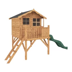 Mercia 7x5 Poppy European Softwood Tower Slide Playhouse Assembly Required