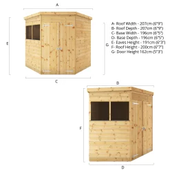 Mercia 7x7 Ft Flat Shiplap Wooden 2 Door 2 Windows Shed With Floor -Hozelock Shop mercia 7x7 ft flat shiplap wooden 2 door 2 windows shed with floor5029442006628 01t