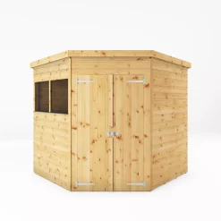 Mercia 7x7 Ft Flat Shiplap Wooden 2 Door 2 Windows Shed With Floor -Hozelock Shop mercia 7x7 ft flat shiplap wooden 2 door 2 windows shed with floor5029442006628 02c