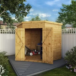 Mercia 7x7 Ft Flat Shiplap Wooden 2 Door 2 Windows Shed With Floor -Hozelock Shop mercia 7x7 ft flat shiplap wooden 2 door 2 windows shed with floor5029442006628 02i