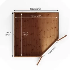 Mercia 7x7 Ft Flat Shiplap Wooden 2 Door 2 Windows Shed With Floor -Hozelock Shop mercia 7x7 ft flat shiplap wooden 2 door 2 windows shed with floor5029442006628 02t