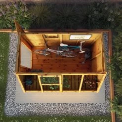 Mercia 8x6 Ft Pent Tongue & Groove Wooden 5 Windows Potting Shed With Floor -Hozelock Shop mercia 8x6 ft pent tongue groove wooden 5 windows potting shed with floor5029442078182 02i