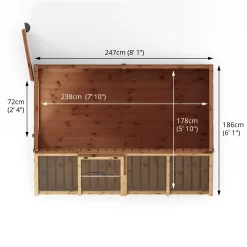 Mercia 8x6 Ft Pent Tongue & Groove Wooden 5 Windows Potting Shed With Floor -Hozelock Shop mercia 8x6 ft pent tongue groove wooden 5 windows potting shed with floor5029442078182 02i bq