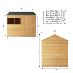 Mercia 8x6 Ft Reverse Apex Overlap Wooden 2 Windows Shed With Floor -Hozelock Shop mercia 8x6 ft reverse apex overlap wooden 2 windows shed with floor5029442076966 01t