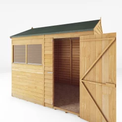 Mercia 8x6 Ft Reverse Apex Overlap Wooden 2 Windows Shed With Floor -Hozelock Shop mercia 8x6 ft reverse apex overlap wooden 2 windows shed with floor5029442076966 03c