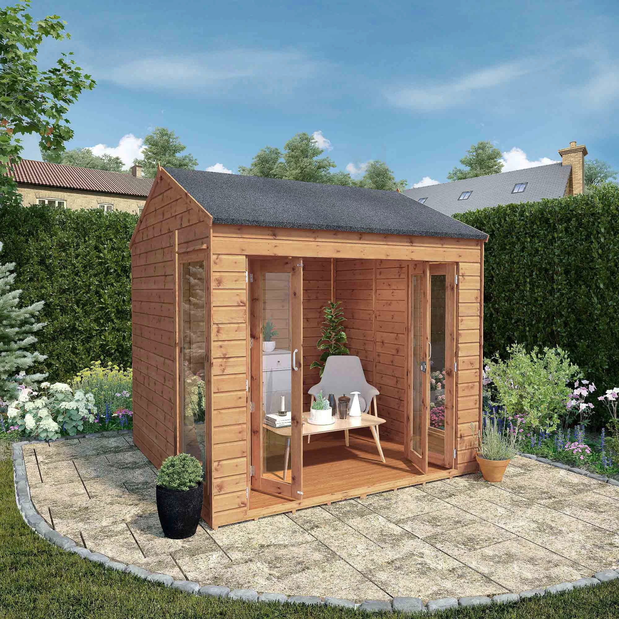 Mercia 8x8 Reverse apex Tongue & groove Summer house with Bi-fold door Mercia 8x8 Reverse Apex Tongue & Groove Summer House With Bi-fold Door -Hozelock Shop mercia 8x8 reverse apex tongue groove summer house with bi fold door5029442089720 01c bq