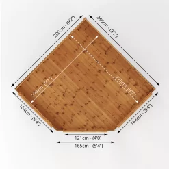 Mercia Corner 9x9 Ft Flat Shiplap Wooden Summer House With Double Door -Hozelock Shop mercia corner 9x9 ft flat shiplap wooden summer house with double door5029442088563 02t