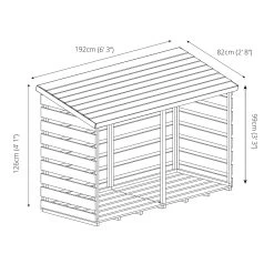 Mercia Double Wooden Log Store -Hozelock Shop mercia double wooden log store5029442012629 01t