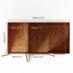 Mercia Maine 12x6 Ft Pent Shiplap Wooden Summer House With Double Door -Hozelock Shop mercia maine 12x6 ft pent shiplap wooden summer house with double door5029442008905 02t