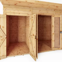 Mercia Maine 12x6 Ft Pent Shiplap Wooden Summer House With Double Door -Hozelock Shop mercia maine 12x6 ft pent shiplap wooden summer house with double door5029442008905 05c