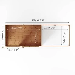 Mercia Maine 18x6 Ft Pent Shiplap Wooden Summer House With Double Door -Hozelock Shop mercia maine 18x6 ft pent shiplap wooden summer house with double door5029442008738 02t